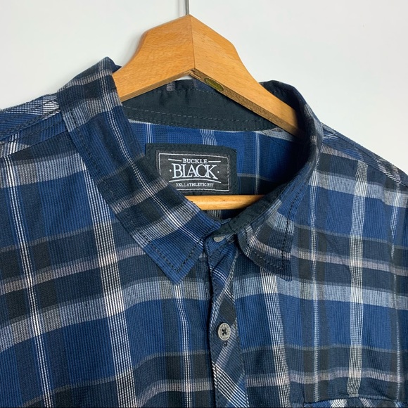 Buckle Black Athletic Fit Plaid Shirt XXXL 3XL - Picture 9 of 9